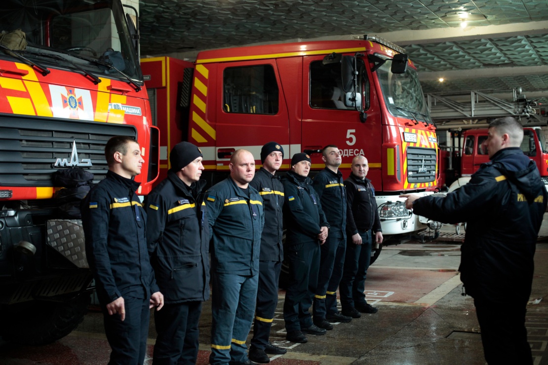 Rescuers of the fifth fire department of Odesa.