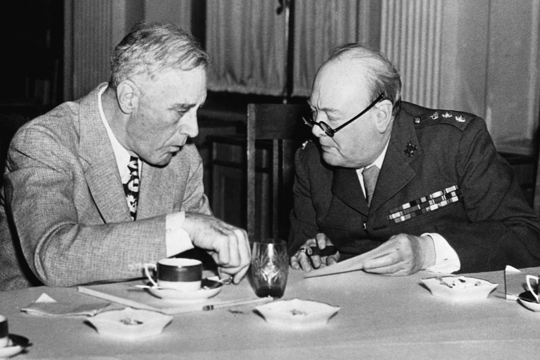 Рузвельт і Черчилль під час переговорів у Ялті, лютий 1945 року.
