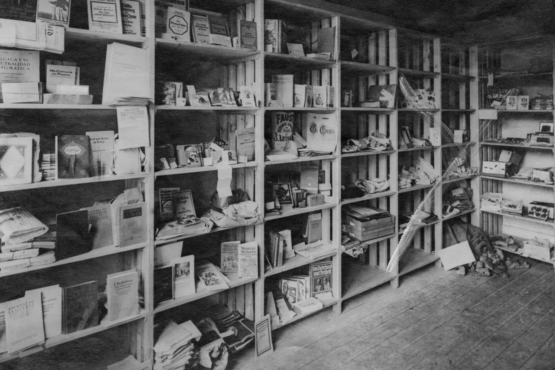 Заборонені книжки, газети, брошури та інші друковані матеріали в офісі британського цензорського відомства, 1914 рік.