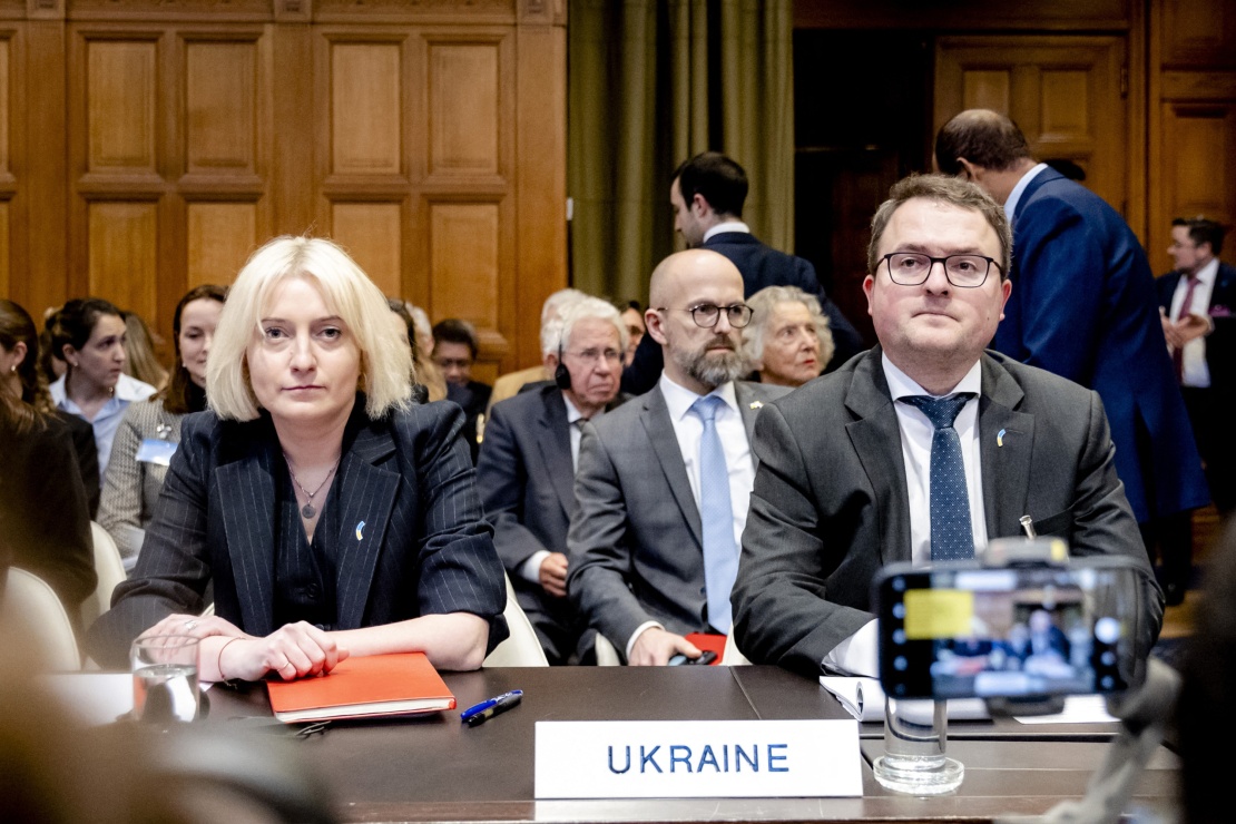 Agents of Ukraine at the UN International Court of Justice Anton Korynevych and Oksana Zolotaryova.