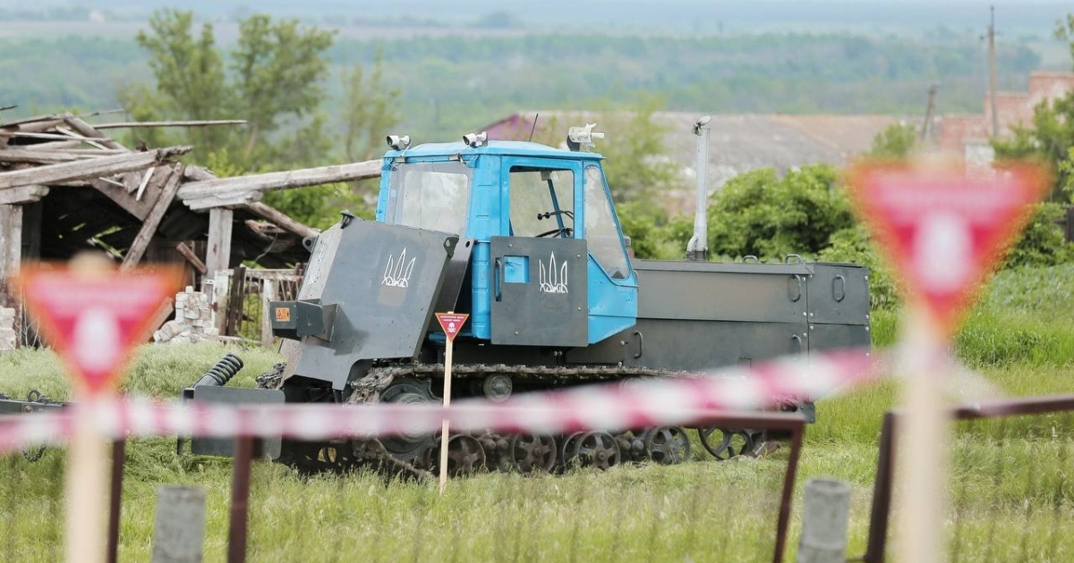 In Ukraine, a demining machine was certified