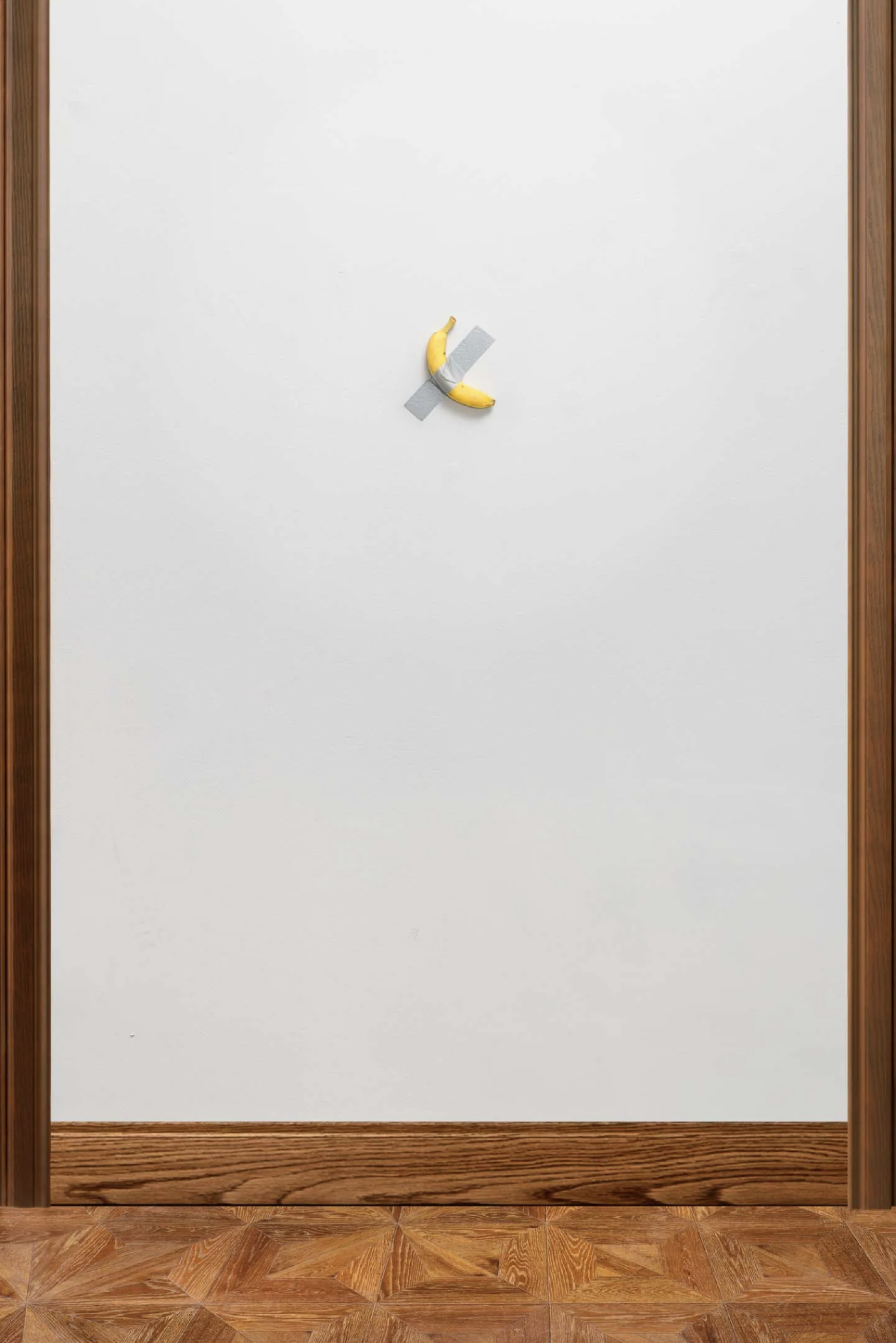A banana stuck with tape was put up for auction for a million dollars
