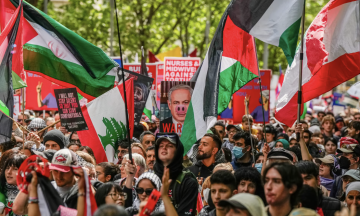 Around the world, thousands of people protest against the war in the Middle East — to the anniversary of the invasion of Israel by Hamas