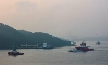 A cargo ship with Ukrainian peas ran aground in the Bosphorus and blocked traffic in the strait