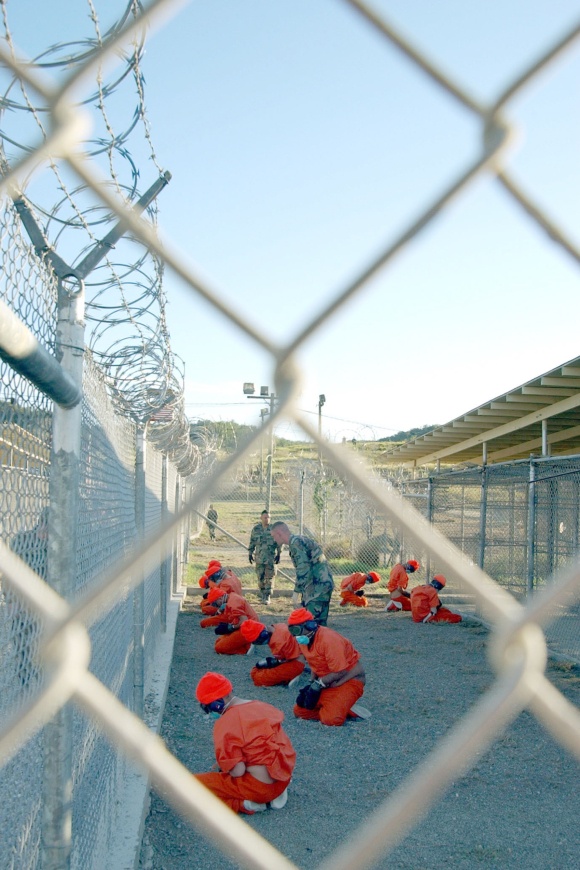 The American prison Guantanamo in Cuba, 2002.