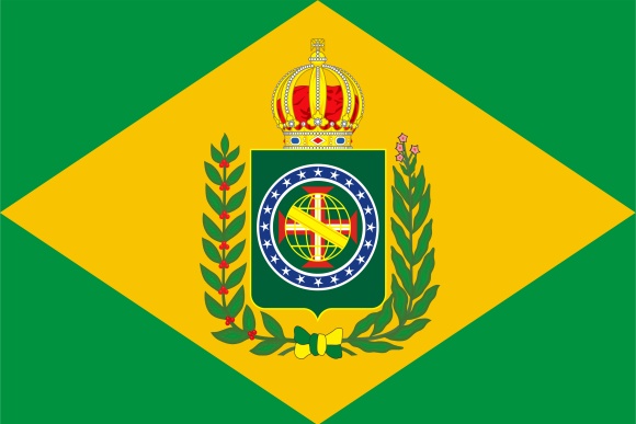 <p>Прапор Бразильської імперії. Проєкт прапора належав одному з ідеологів бразильської незалежності Жозе Боніфаціо ді Андрада і Сілва та художнику Жану Батисту Дебре.</p>