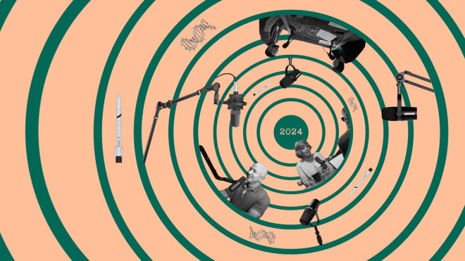 У 2024 році подкасти остаточно посунули «традиційні медіа». Ось найцікавіші розмови: про космос, розлучення, вибори, Римську імперію, багатство, літературу і війну. Підсумки 2024