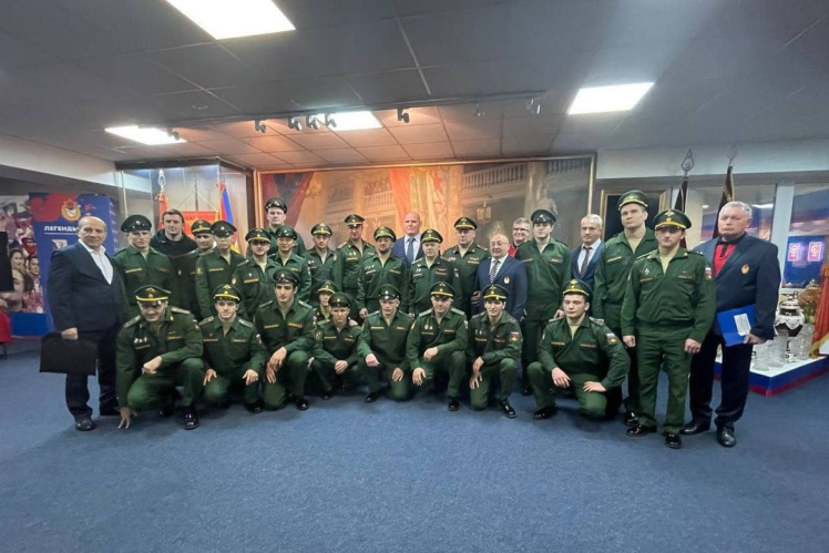 Military athletes from the CSKA team, Nachyn Mongush — fifth from the left in the top row.