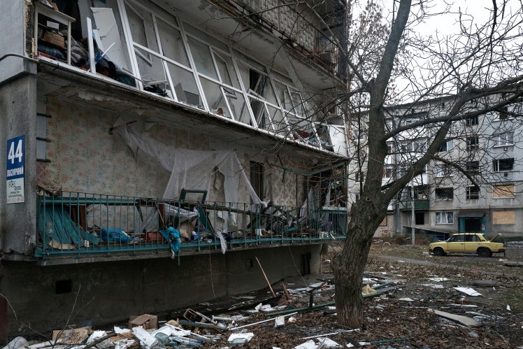 Після масованого обстрілу з реактивних систем залпового вогню, Покровськ, 27 грудня 2024 року.