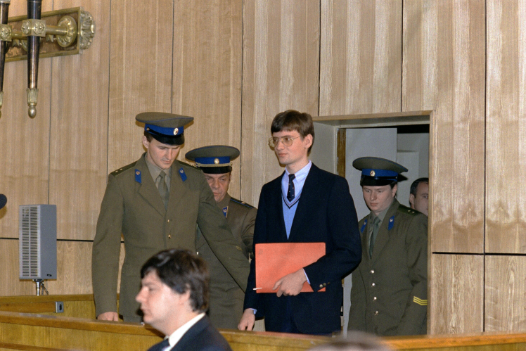 Матіас Руст у радянському суді, вересень 1987 року.