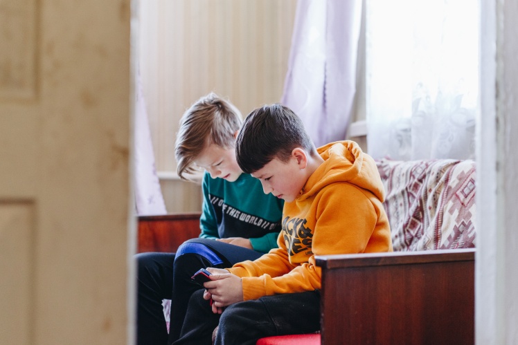 Vadymʼs younger brothers are Maksym (fair-haired) and Denys.