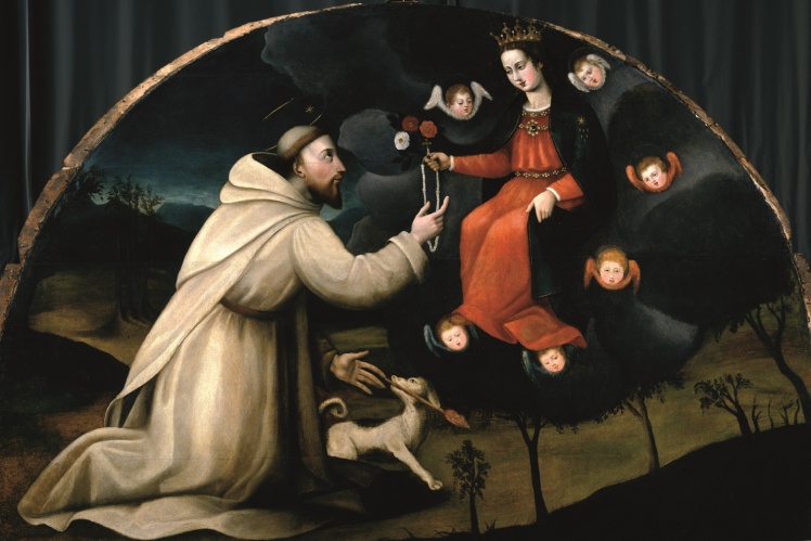 «Святий Домінік отримує Розарій», Плавтілла Неллі, 1570 рік.