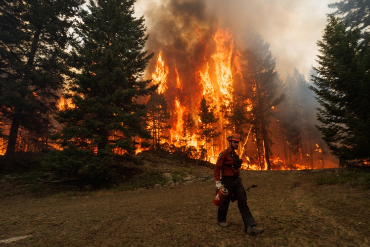 Лісова пожежа на озері Росс-Мур у Камлупсі, Британська Колумбія, Канада, 28 липня 2023 року.