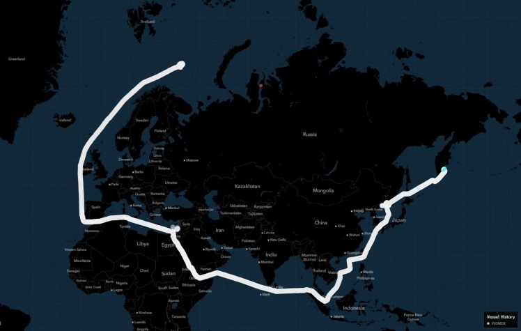 Судно Pioneer LNG, на яке США наклали санкції на початку року, через чотири місяці причалило до плавучого сховища на Камчатці.