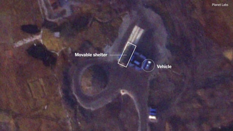 A satellite image taken on the afternoon of September 20 shows an almost empty launch pad.