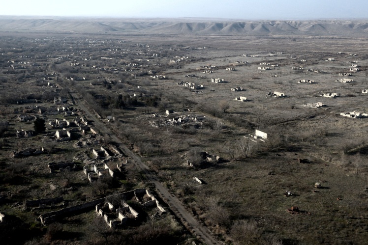 Знищене село Зангілан у Нагірному Карабасі.