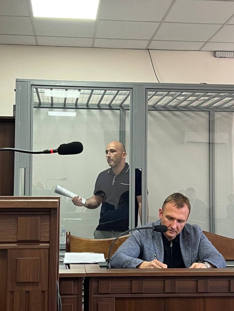 Oleksiy Tandyr at the court session on September 6, 2023.