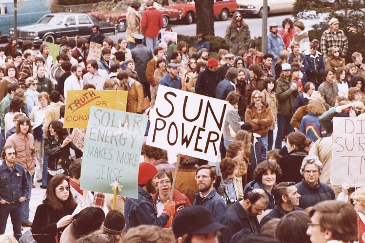 Антиядерний мітинг у Гаррісбурзі, столиці Пенсильванії, 9 квітня 1979 року.