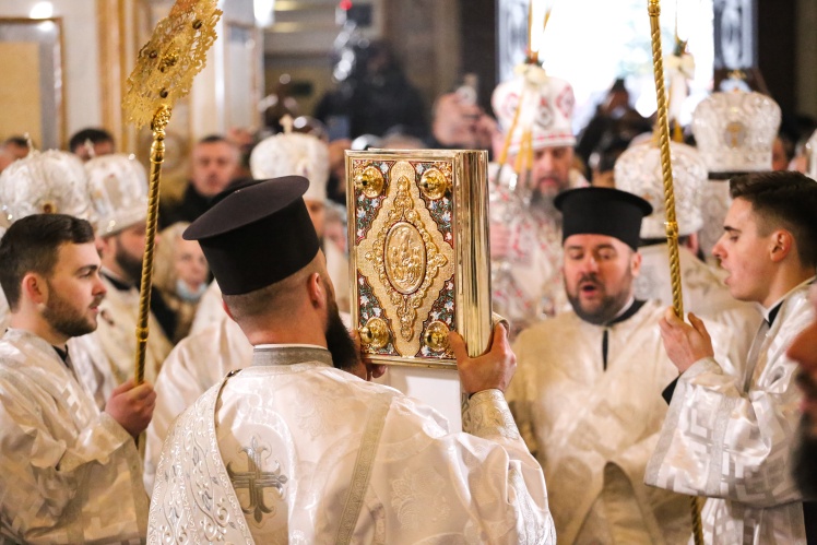 The Orthodox Church of Ukraine served for the first time in the Assumption Cathedral of the Kyiv-Pechersk Lavra. January 7, 2023.