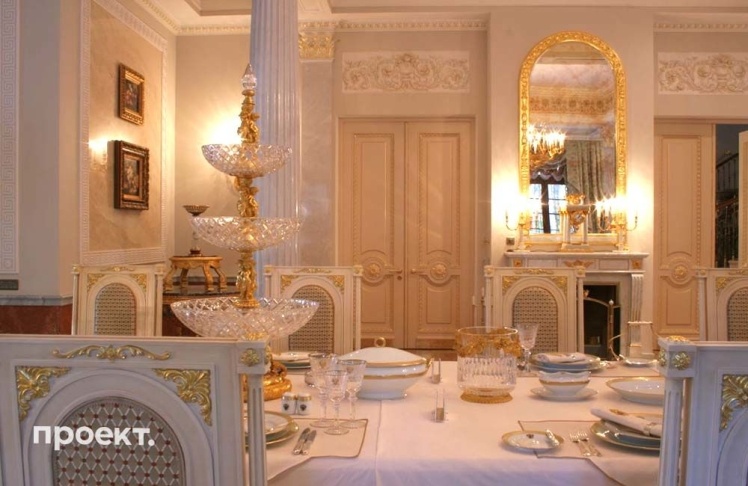 White dining room.
