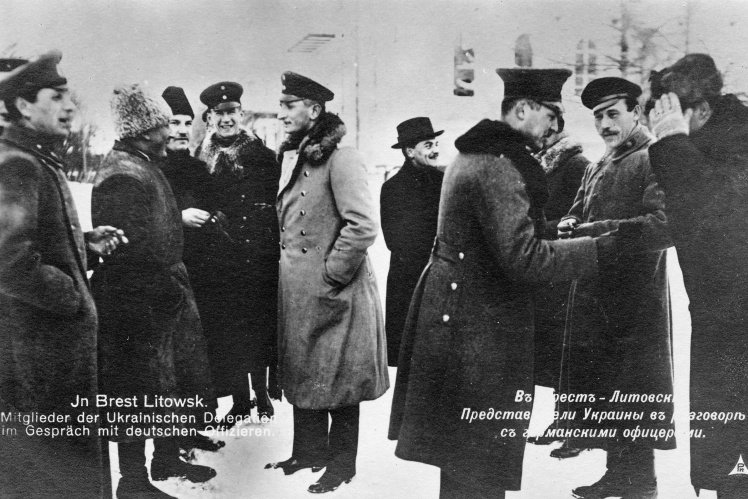 Зустріч делегації УНР у Брест-Литовську, 1918 рік.