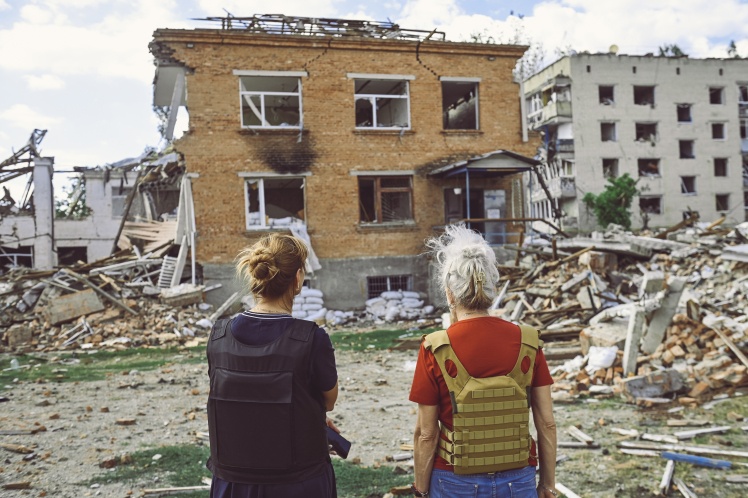 But sometimes she returns to Orikhiv to show journalists the consequences of shelling.