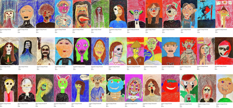 Малюнки учнів, виставлені на сайт Маріо Перрона.