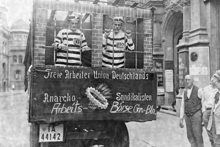 Демонстрація за звільнення Сакко і Ванцетті в Берліні, 1927 рік.