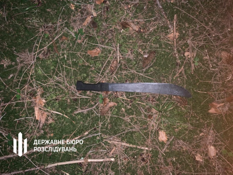 A machete found at the scene of the fight.