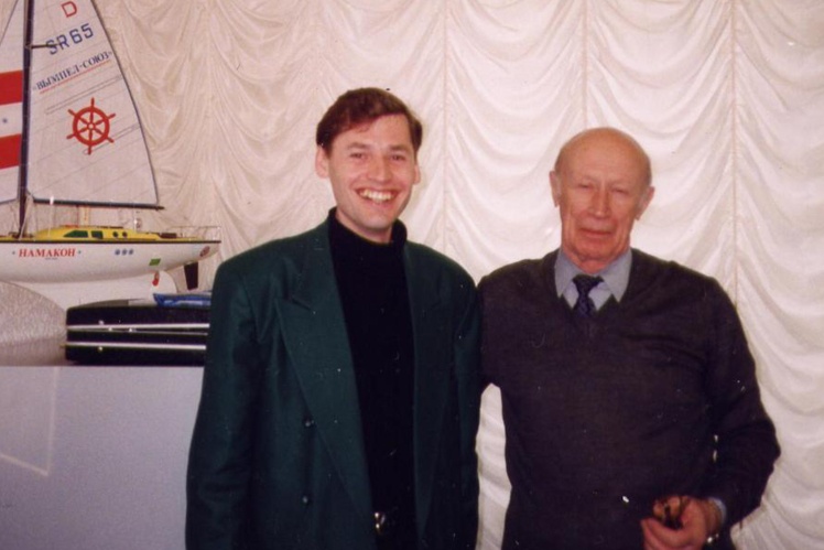 Serguei Jirnov (left) with Soviet intelligence officer Yuriy Drozdov.