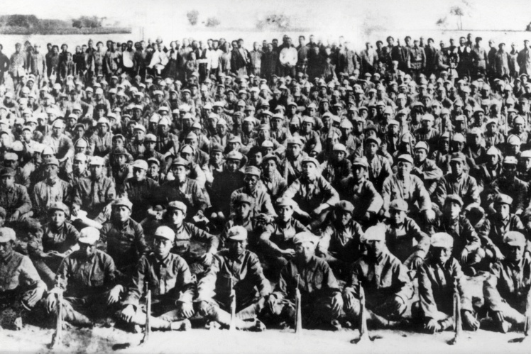 Soldiers of the communist army who survived the Long March, 1935.