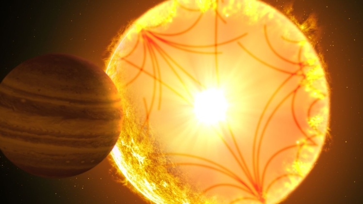 Ілюстрація показує екзопланету Кеплер-1658b (ліворуч), приречену на остаточне знищення. 