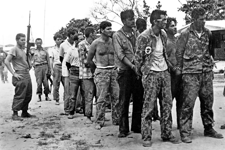 Captured Cuban emigrants attempting to land at the Bay of Pigs, April 20, 1961.