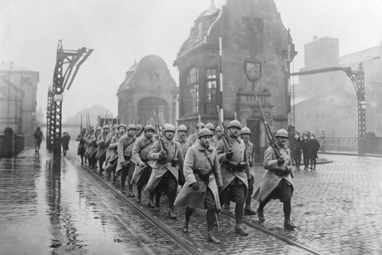 Французькі війська під час окупації Руру, 1923 рік.