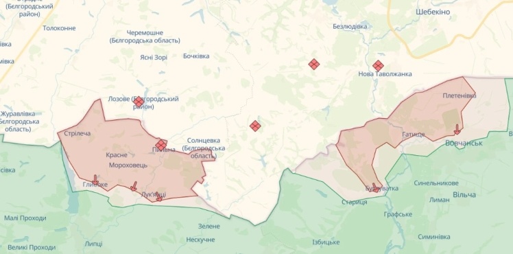 Ситуація на прикордонні Харківщини станом на ранок 16 травня.