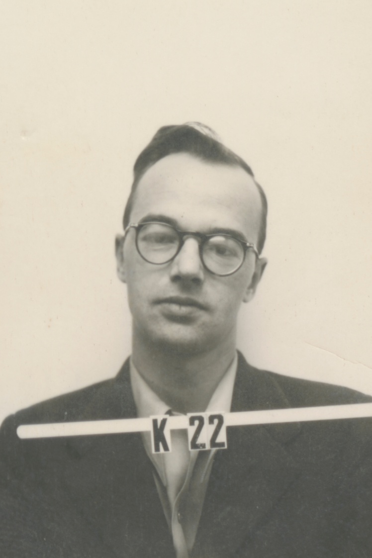 Photo from the Fuchs file during his work at the Los Alamos laboratory as part of the Manhattan Project, 1944.