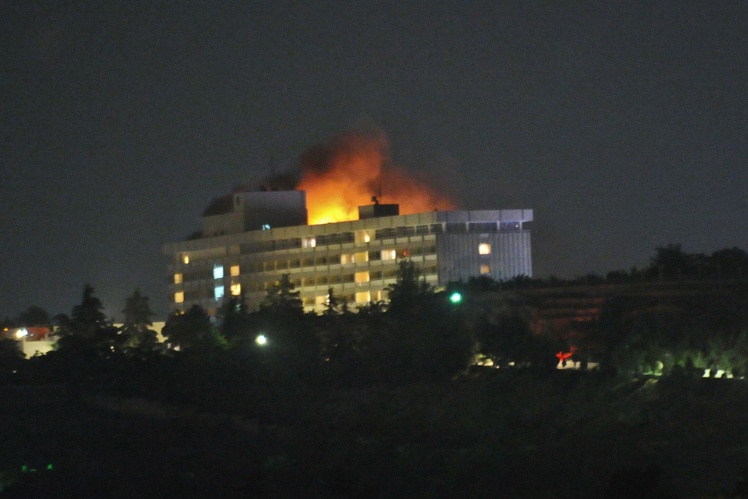 Готель після нападу у 2011 році.
