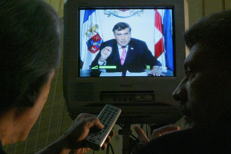 Georgian President Mikheil Saakashviliʼs address to the nation on national television, Tbilisi, October 4, 2006.