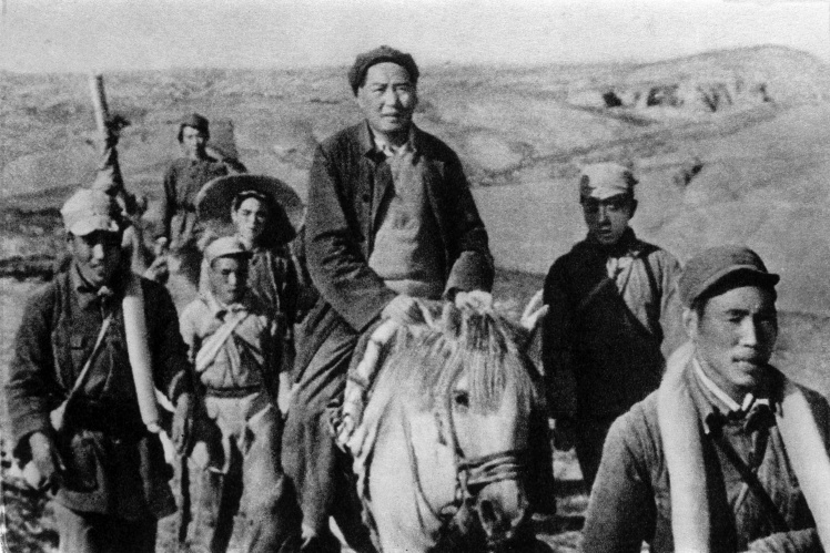 Mao Zedong during the Long March, 1935.