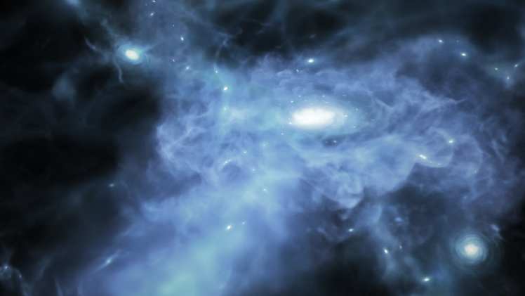 Формування галактики в ранньому Всесвіті (концепція художника).