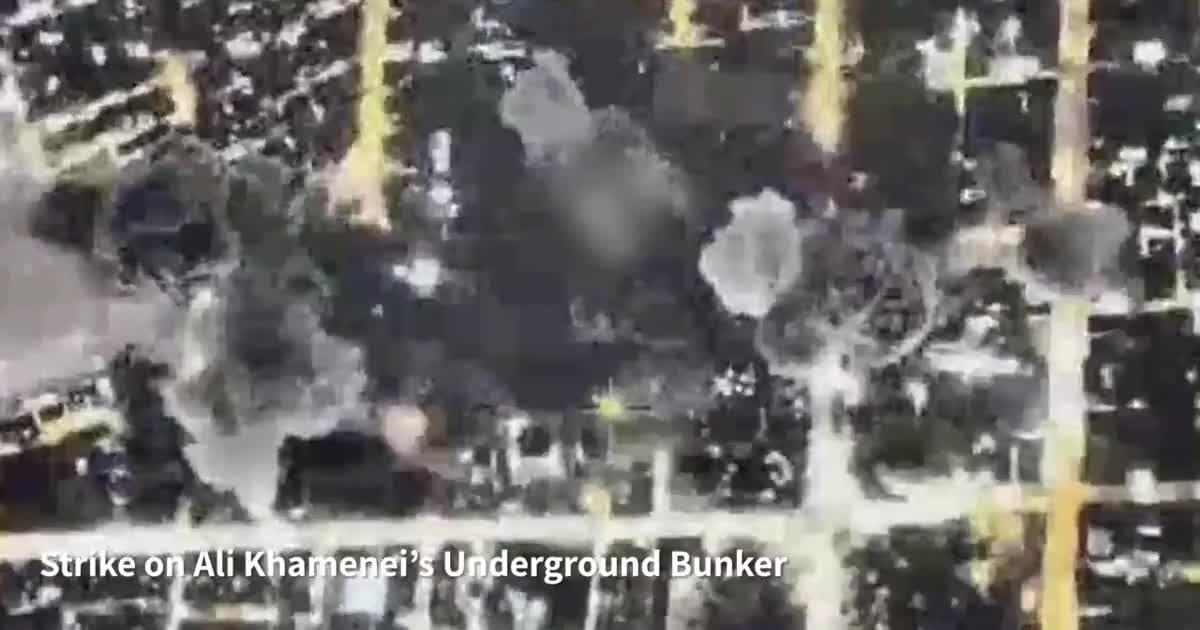 Israeli fighter jets destroy Ali Khameneiʼs underground bunker in Tehran. Military shows video