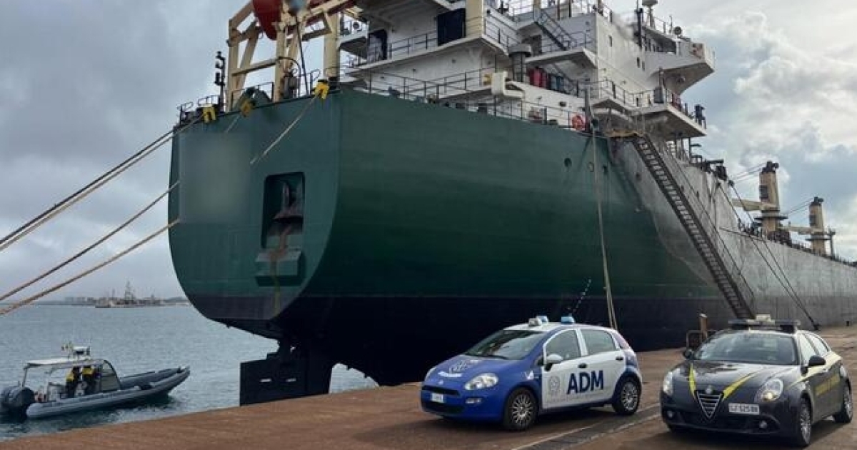 A ship carrying sanctioned Russian metals was detained in Italy