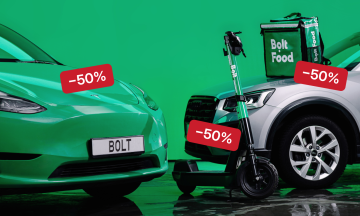 Компанії Bolt, Visa та Sense bank запустили акцію з карткою Caméléon — вона дає змогу отримати до 50% знижки на сервіси Bolt