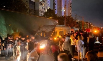 A policeman was injured during a conflict in Lviv involving TRC soldiers and a group of civilians