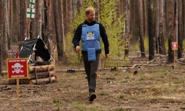 Prince Harry walked through a mine-cleared forest near Kyiv. Almost 30 years ago, his mother Princess Diana did the same in Angola