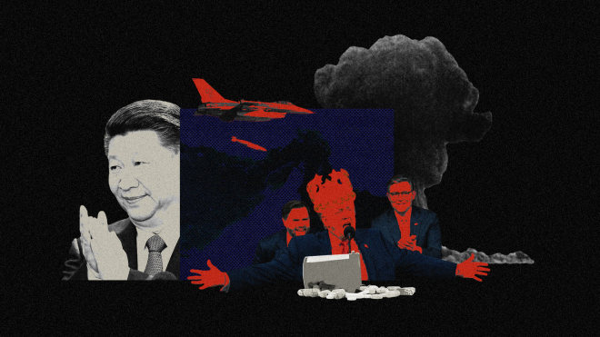 Усі дуріють від подій на Близькому Сході: «стабільний геній» побомбив Іран, пожахав його ядерною війною, а коли нічого не добився — звалив проблему на інших (як завжди). Виграв Китай (як завжди)