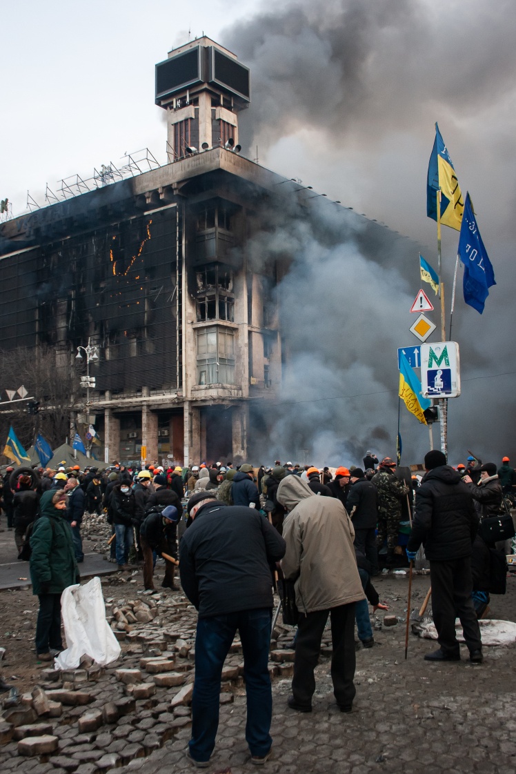 Будинок профспілок згорів у ніч на 19 лютого 2014-го.