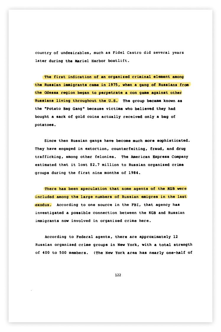 Першою згадана злочинна група з Одеси. Досягнення є сумнівним для одеситів, але цікаве як симптом великого соціального явища.