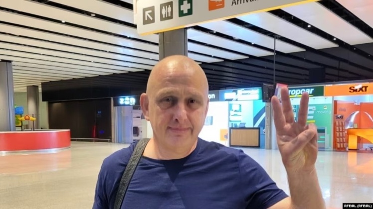 Владислав Єсипенко після звільнення з російського в'язниці 22 червня.&nbsp;