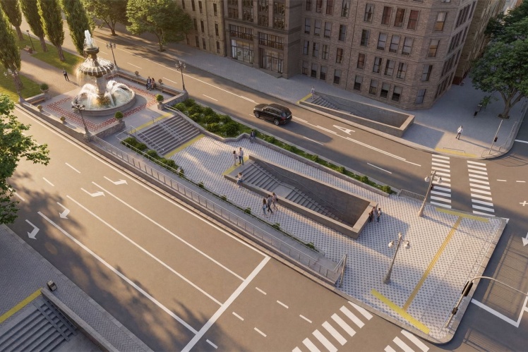 Проєкт реконструкції ділянки бульвару Тараса Шевченка (рендер).